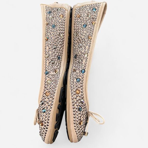 Jimmy Choo Bow Crystal Ballet Flats – Luxe Sparkle / Y2K Glam, Size 36.5 (US 6.5 - Picture 6 of 8